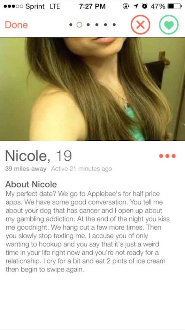 This Girl S Tinder Profile Will Have You Swiping Right Out Of Sheer Curiosity