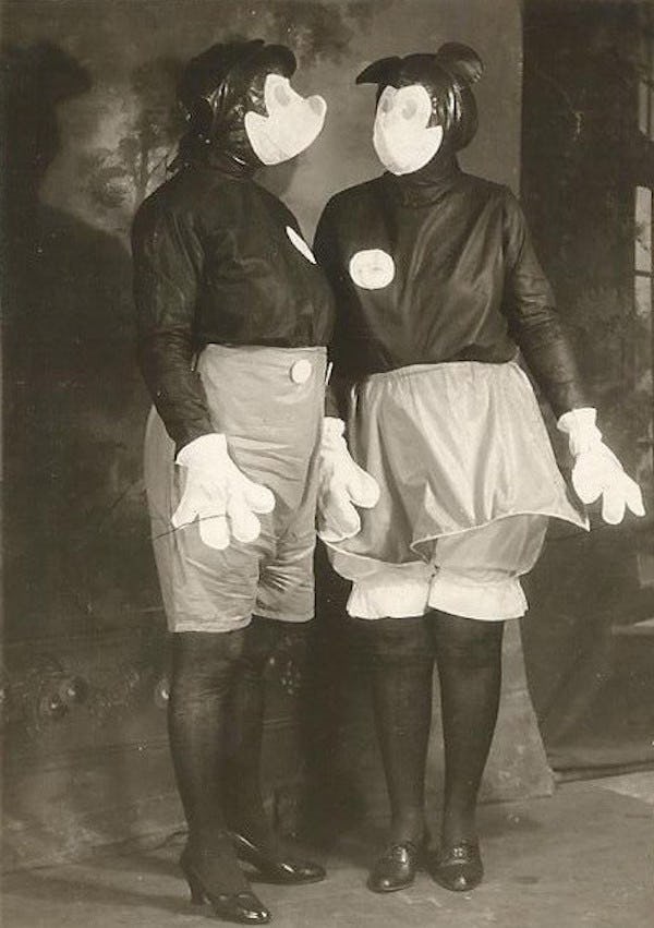 first mickey and minnie mouse costumes