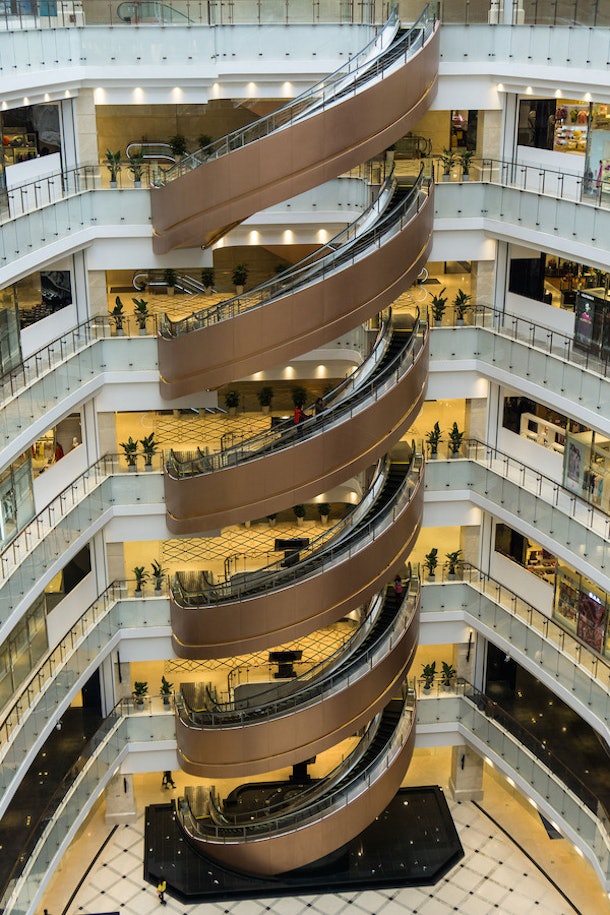 This 7Story Tall Spiral Escalator Is More Intense Than Most Roller