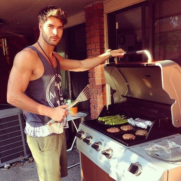 Man Cooking with Tripod Gas Cooker 20 Hot Guys Cooking Who You Wish Were Making Your Dinner  Man Cooking with Tripod Gas Cooker 20 Hot Guys Cooking Who You Wish Were Making Your Dinner
