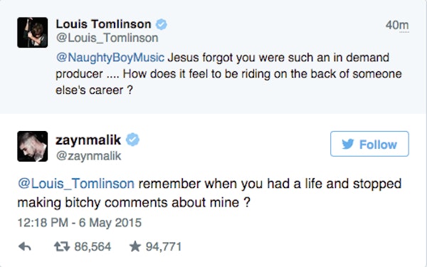 Zayn And Louis Tomlinson Are In A Twitter Fight And Hearts Are Breaking