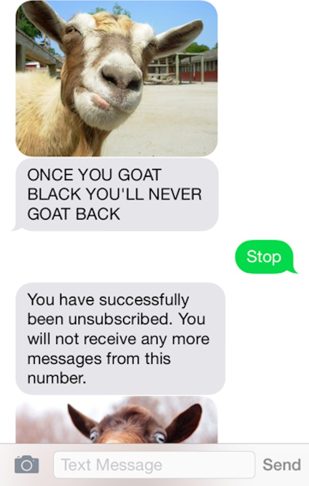 You Can Now Text Your Enemies A Bunch Of Goat Pictures For Less Than 2