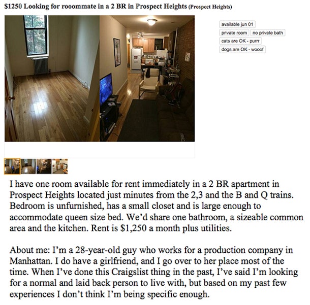 Guy Fed Up With Awful Roommates Posts Hilarious Craigslist