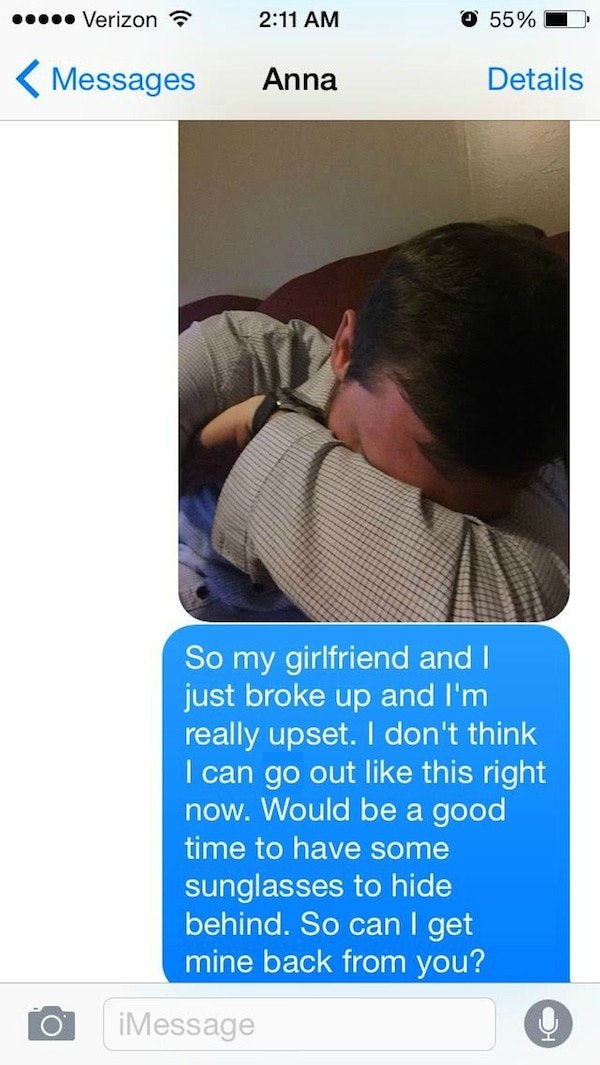 guy texts woman for an entire year after she steals his guy dating chart