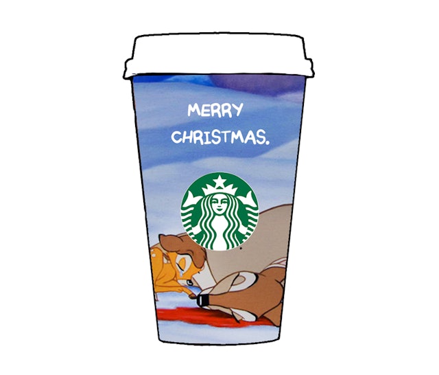 these are the starbucks cup designs actually trying to old starbucks christmas cups