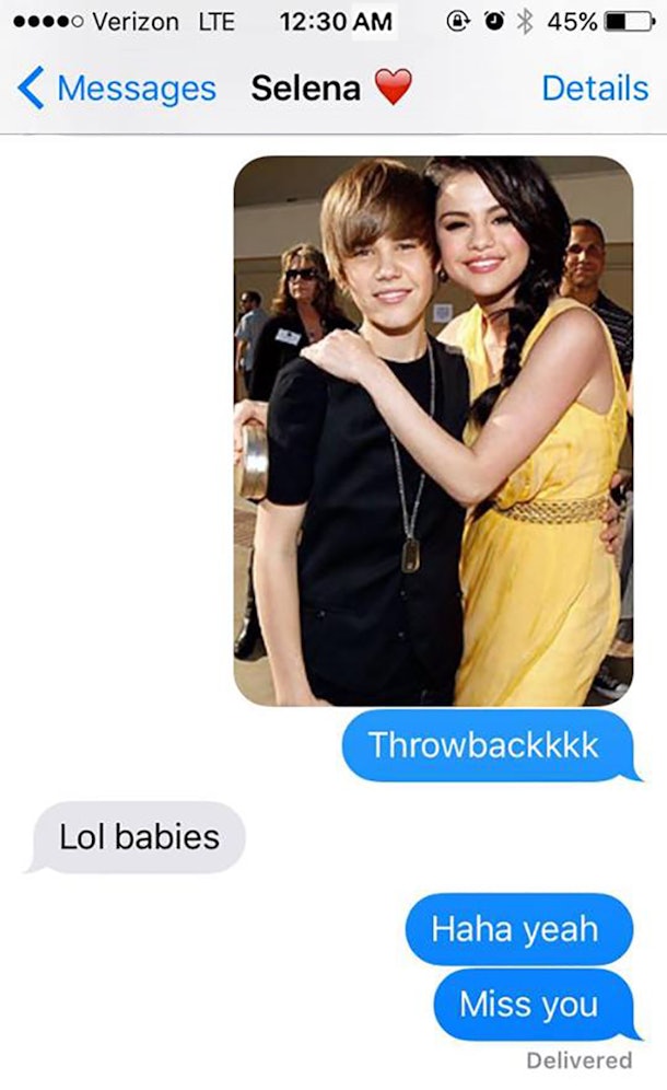 These Are The Drunk Texts Justin And Selena Definitely Send Each Other 8453