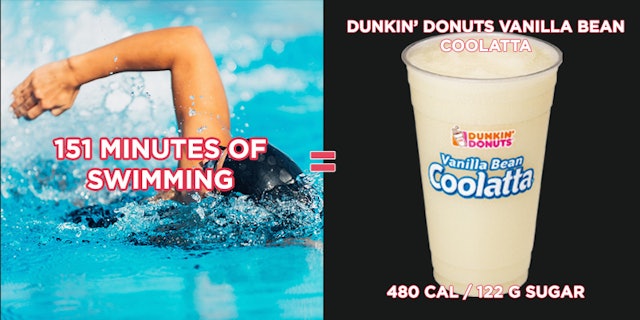 calories in dunkin vanilla bean coolatta