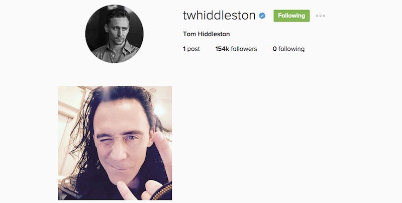 Tom Hiddleston Finally Joined Instagram And He's Already Posted His ...