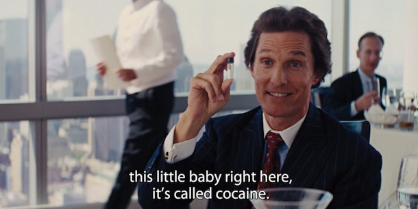 Image result for wolf of wall street cocaine