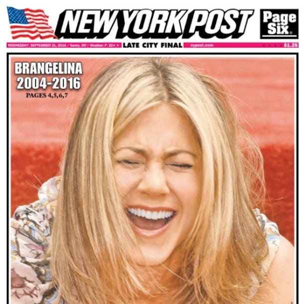 New York Post Savagely Uses Jennifer Aniston Photo For