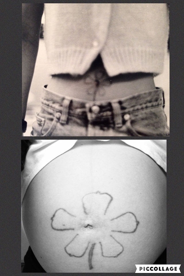 Moms Flower Tattoo While Pregnant Will Remind You To Think Before You Ink