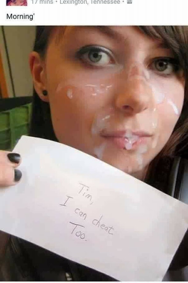604px x 907px - Girl Posts Semen Photo For Cheating BF