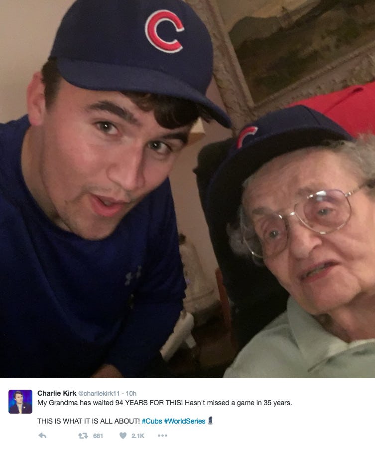 Elderly Cubs Fans' Reactions To World Series Win