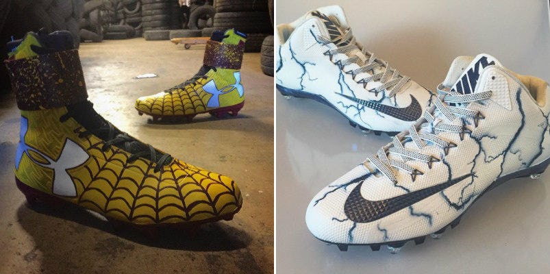 custom painted baseball cleats