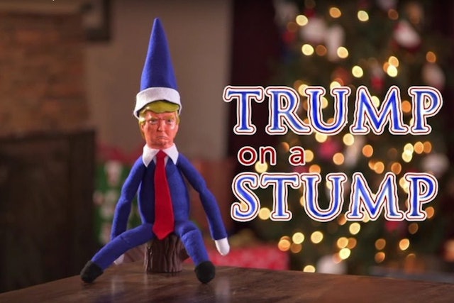 Trump On A Stump Christmas Elf ,Explore Characters Stuffed Toy Plush Doll Sofa Accessories Home Decoration Toy Holiday Gift
