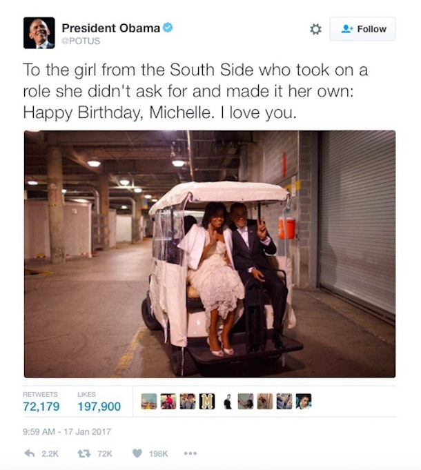 Barack Obama Posted Sweet Birthday Message For Michelle