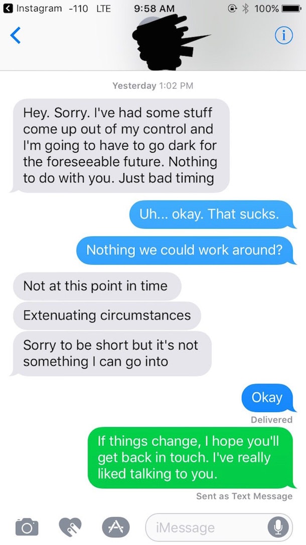 Girl Ghosted Mid-Convo By Guy She Talked To For Weeks