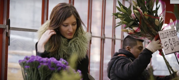 ash fox picking flowers in nyc