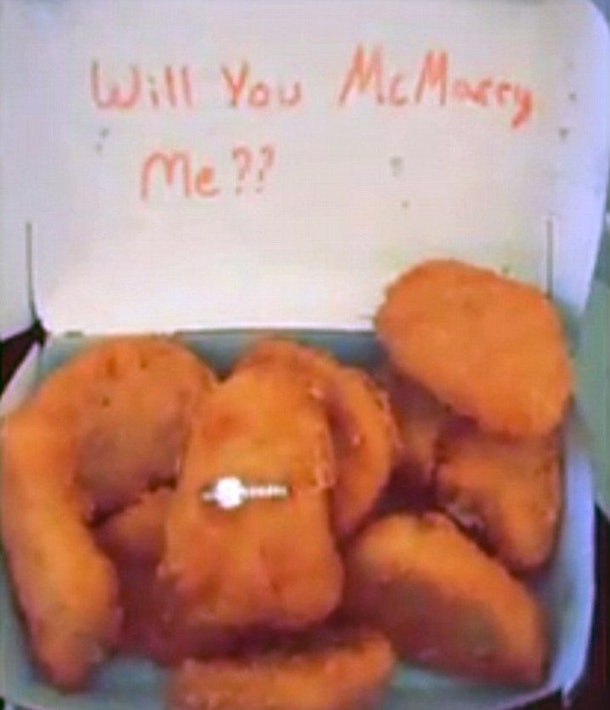 Guy Proposes To Girlfriend With McDonald's Chicken Nuggets