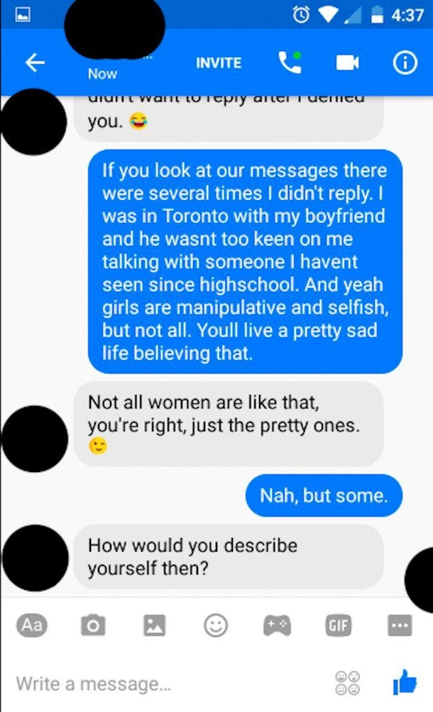 Guy Sends Sexist Texts When Woman Turns Him Down