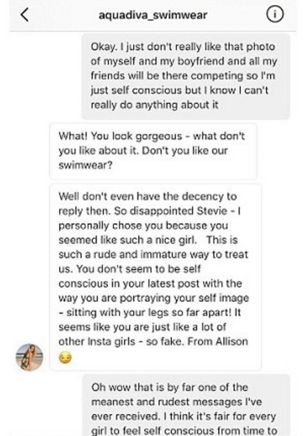 Model Slut Shamed For Feeling Self Conscious About Pic