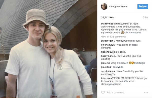 Mandy Moore Posts 90s Tbt Photo With Justin Timberlake