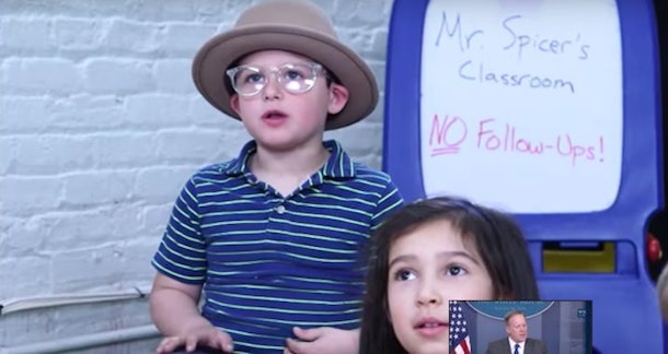 sean spicer last press conference sean spicer press conference parody with kids is hilarious sean spicer last press conference sean spicer press conference parody with kids is hilarious