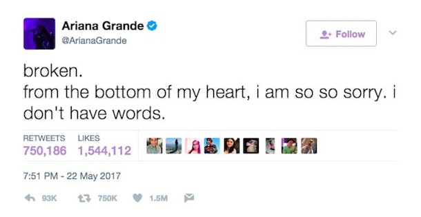 Ariana Grande Fans Tweet Support With This Hashtag