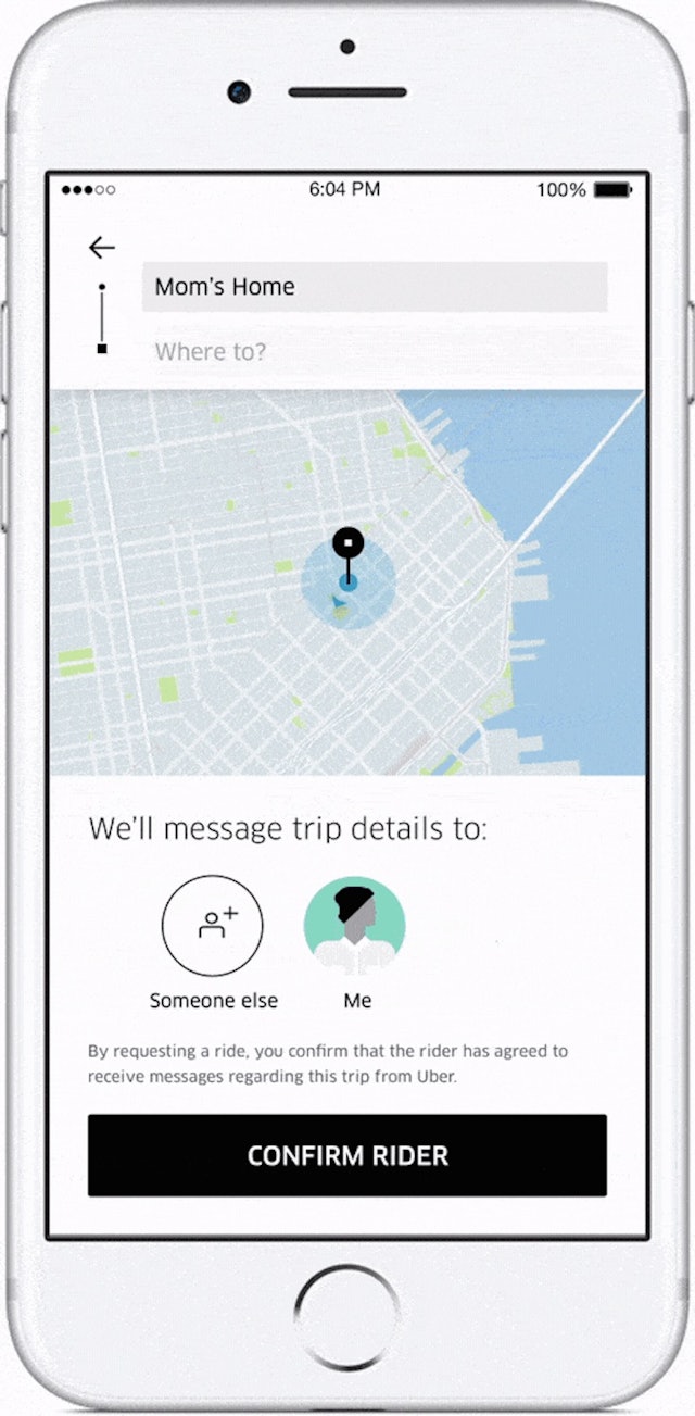 Uber Update Lets You Request A Ride For Loved Ones From Your Phone
