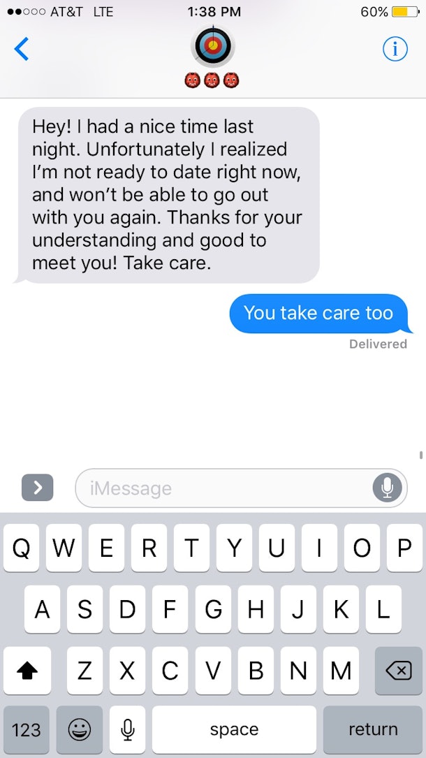 Thank you text after first date examples