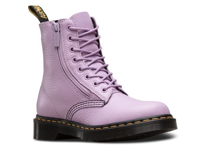 purple doc marten boots