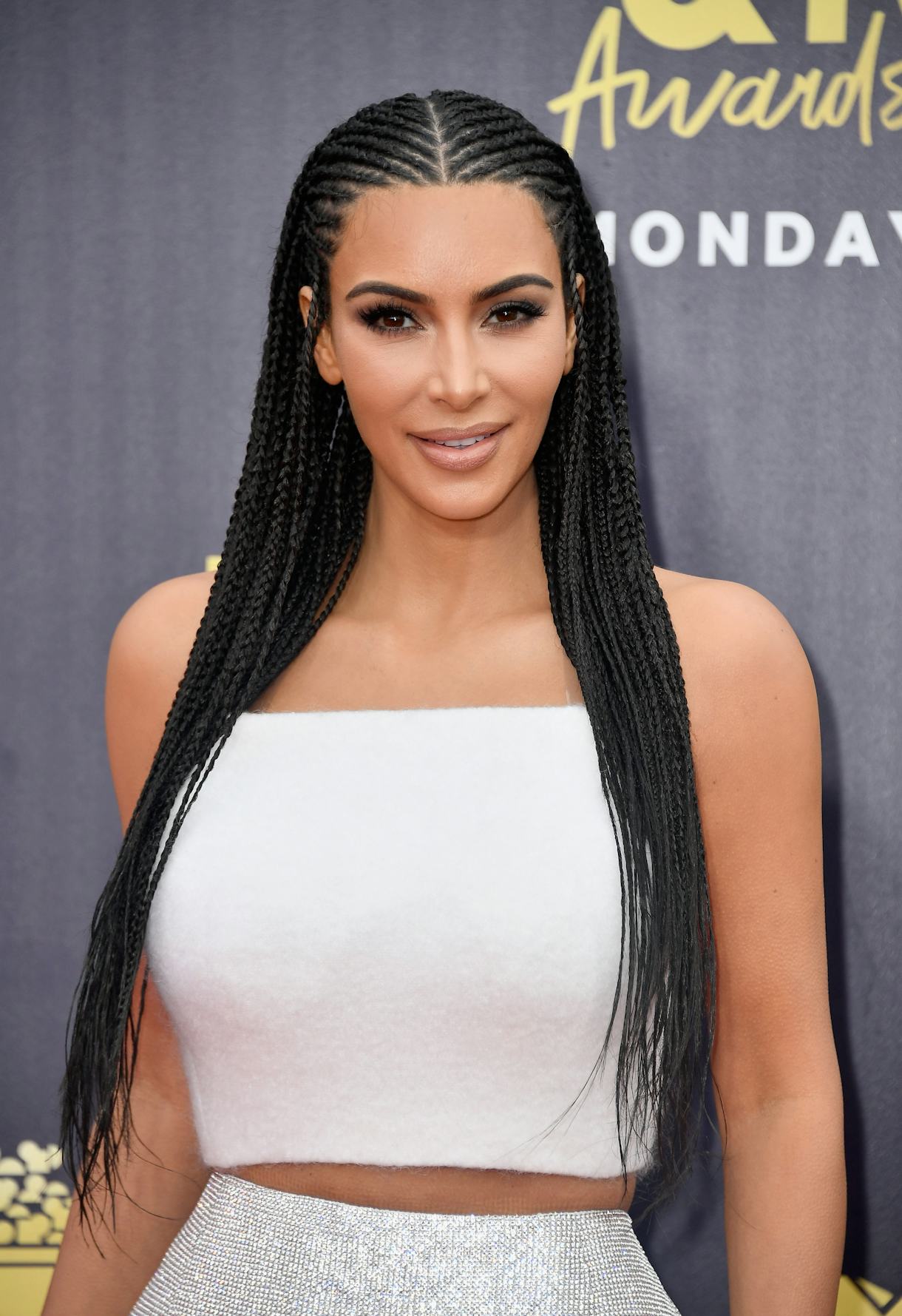 Kim Kardashian's Braids At The MTV Movie Awards Spur A Conversation On
