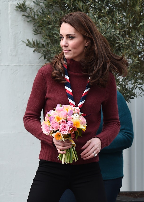 Where To Get Kate Middleton's Red Turtleneck Sweater That She's Been ...