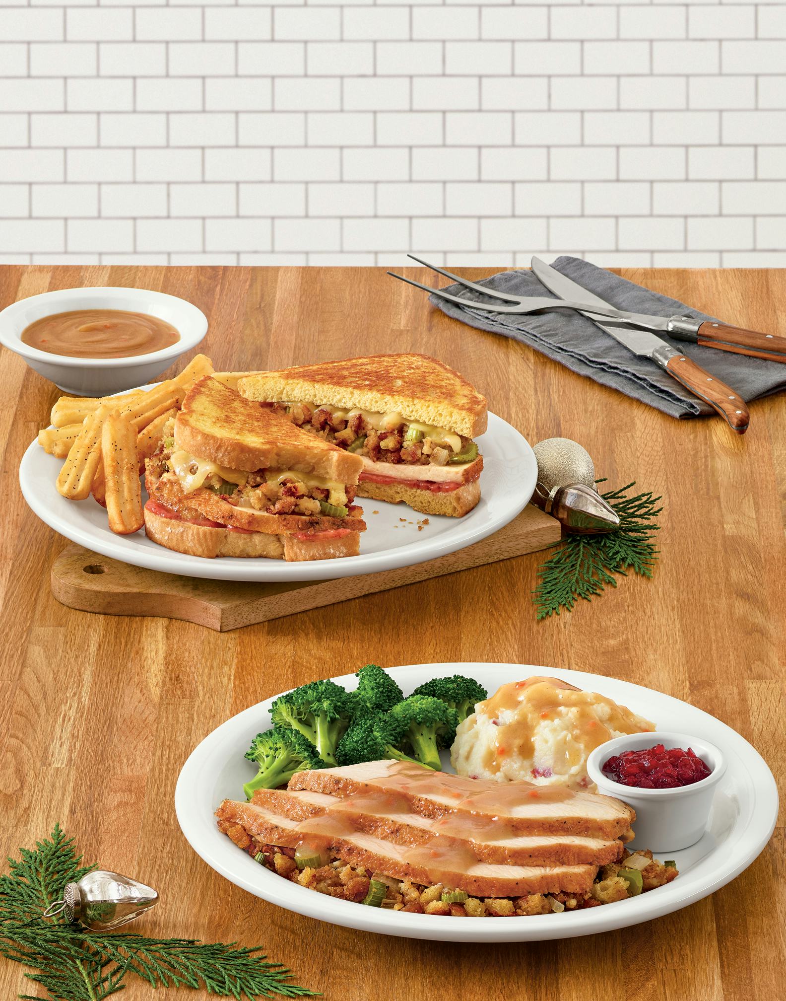 Denny's' Cinnamon Roll Pancake Breakfast On The "Festive Flavors" Menu