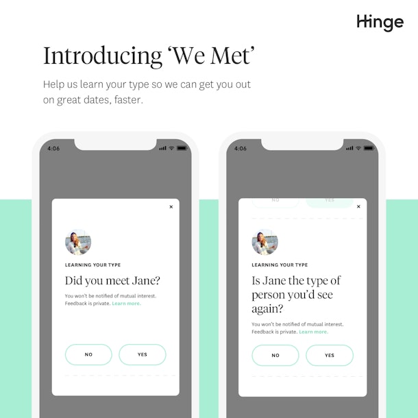 What Is Hinge's "We Met" Feature? It's Designed To Make Your Next First Date Even Better