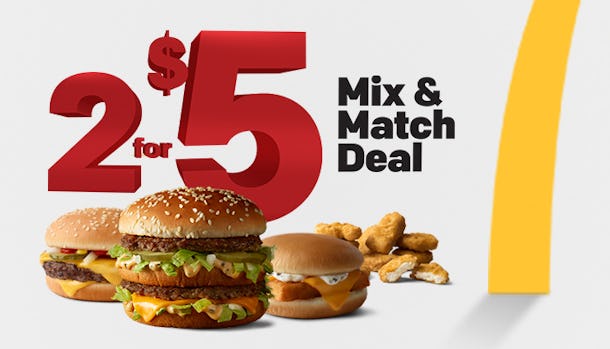 Mcdonald S 2 For 5 Mix Match Deal Is Back With All Your Tasty Favorites