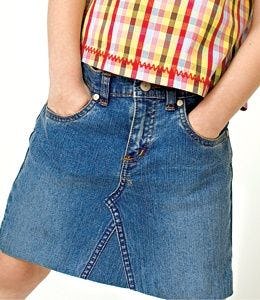 diy jean skirt from old jeans