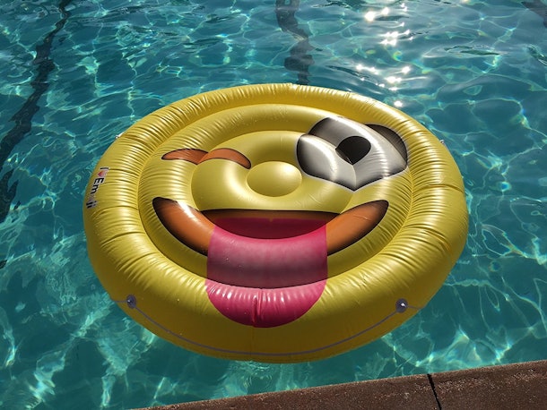 eggplant emoji pool float