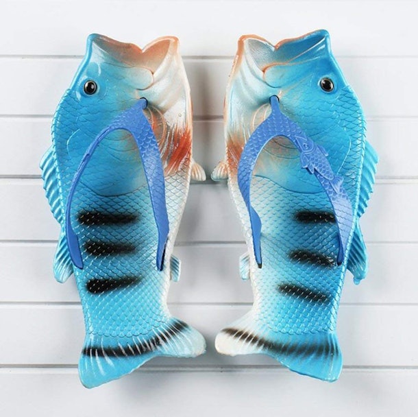 Where To Buy Rubber Fish Slippers Because Of Course These Are Real