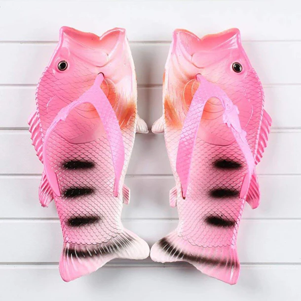 Where To Buy Rubber Fish Slippers Because Of Course These Are Real