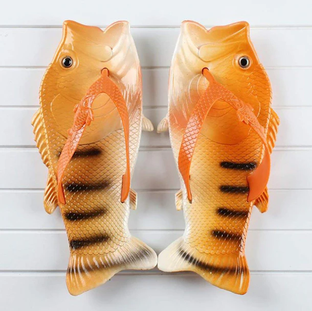 Where To Buy Rubber Fish Slippers Because Of Course These Are Real