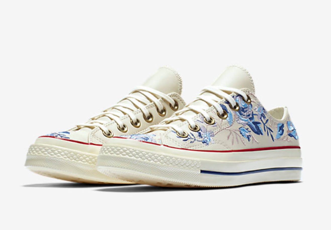embroidered flower converse
