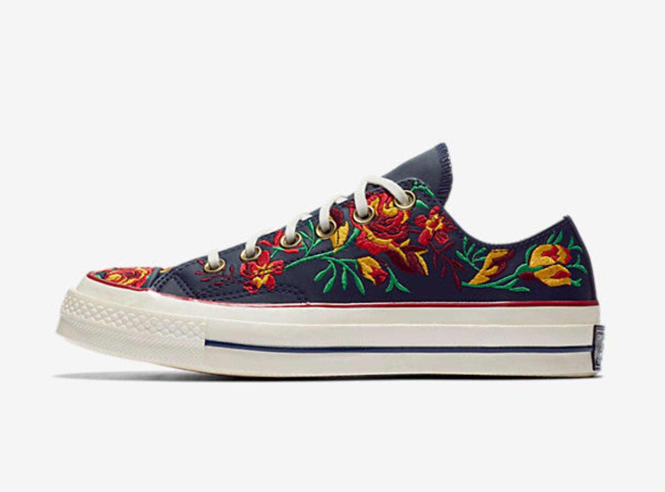 Converse's Floral Embroidered Sneakers Are Blooming With Retro Vibes