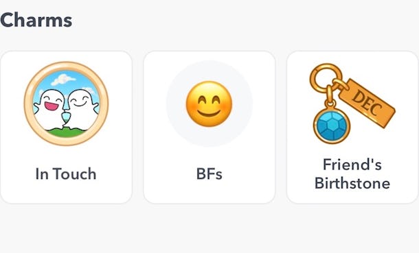 Snapchat charms
