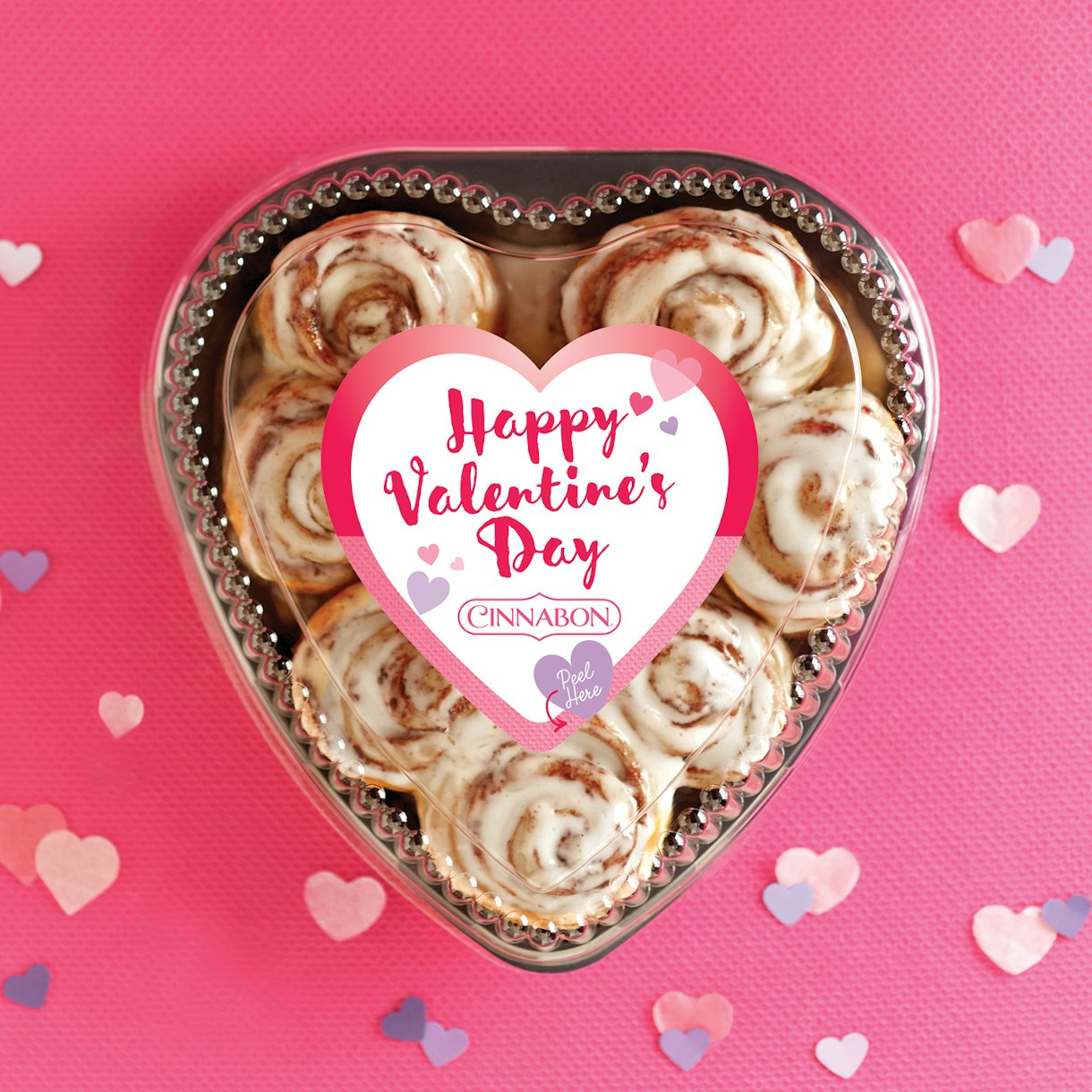 Heart Cinnamon Rolls for Valentine's Day Valentines Food, Valentines