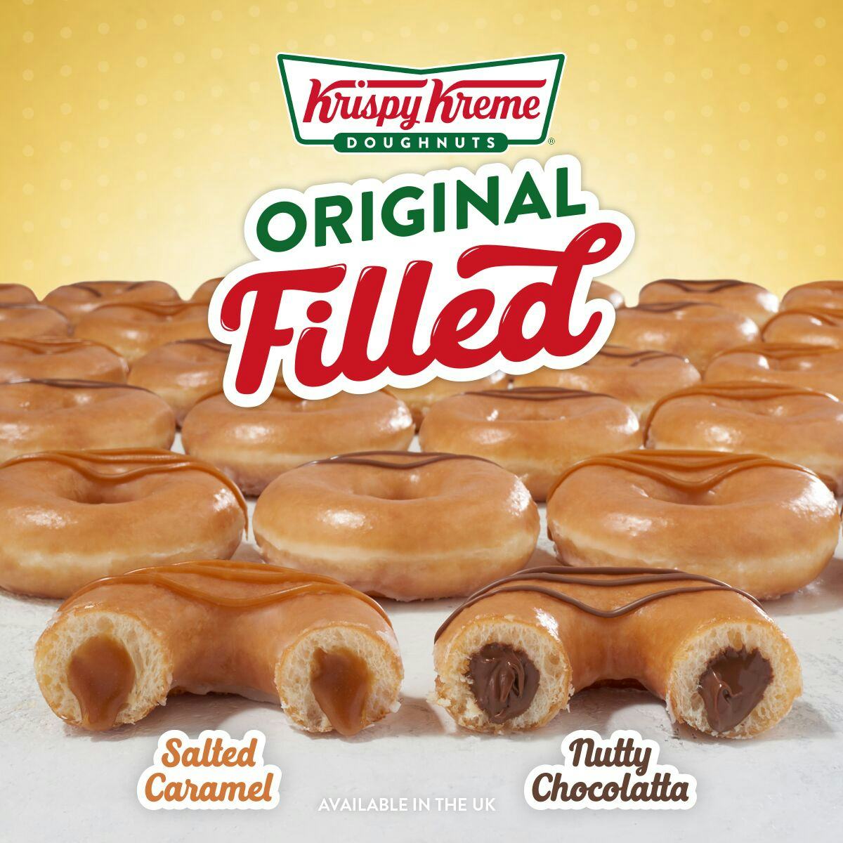 Krispy Kreme UK's Original Filled Doughnuts Are Stuffed With Flavors ...