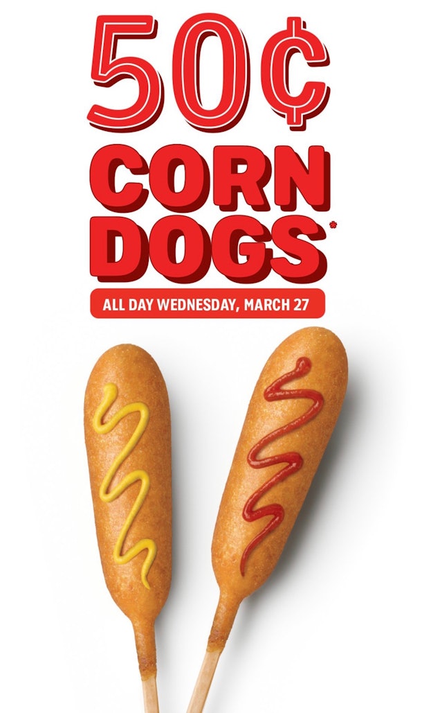 Sonic’s 50-Cent Corn Dog Deal For March 2019 Is Available For 1 Day Only