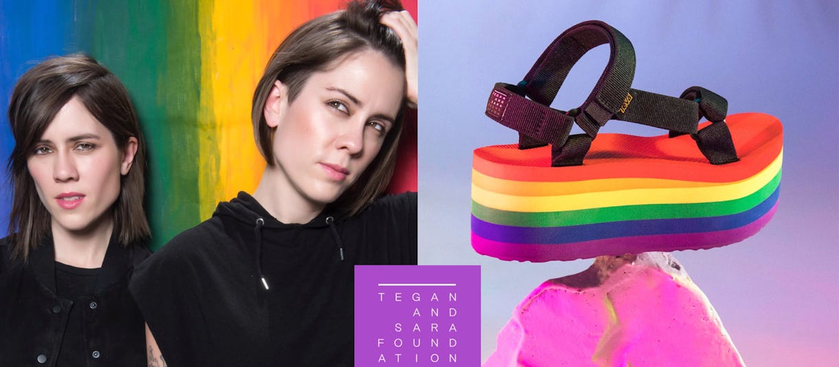 Where To Buy The Teva x Tegan & Sara Pride Sandals, Which Are Rainbow Platform Heaven