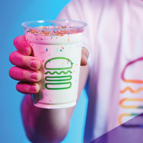 Shake Shack's 2019 Pride Shake With Rainbow Glitter Sprinkles Is A Celebratory Sip