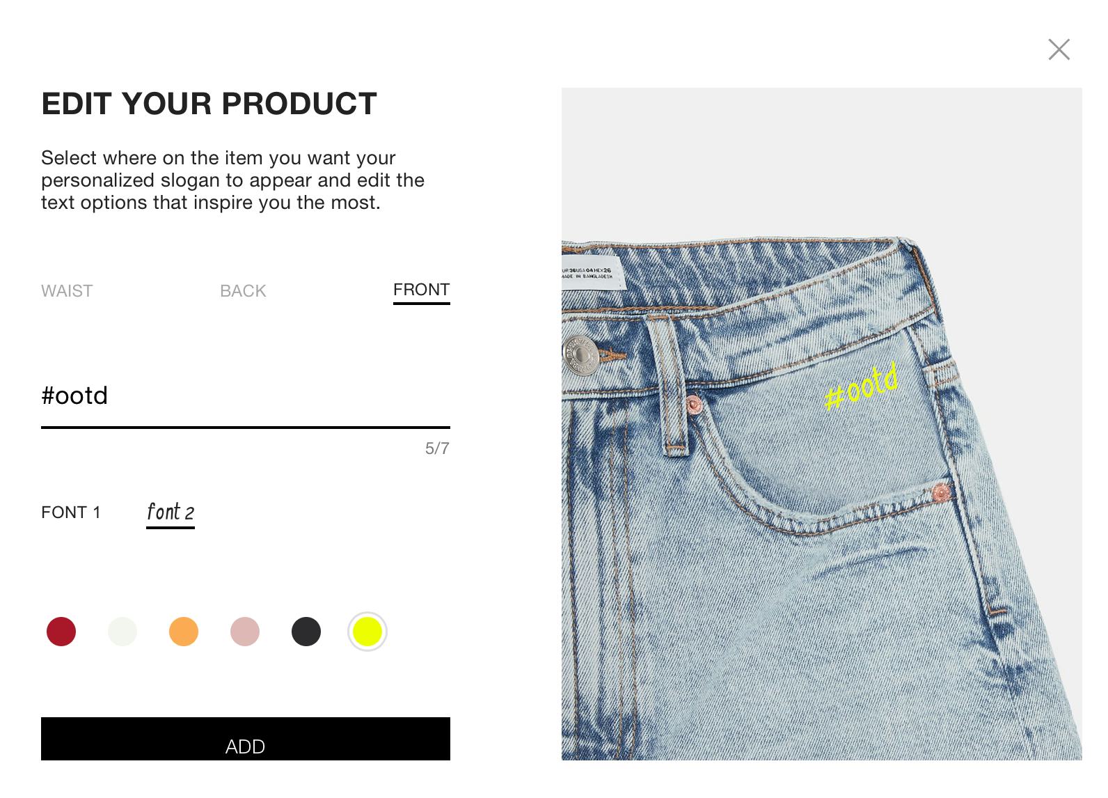 zara edited denim jacket